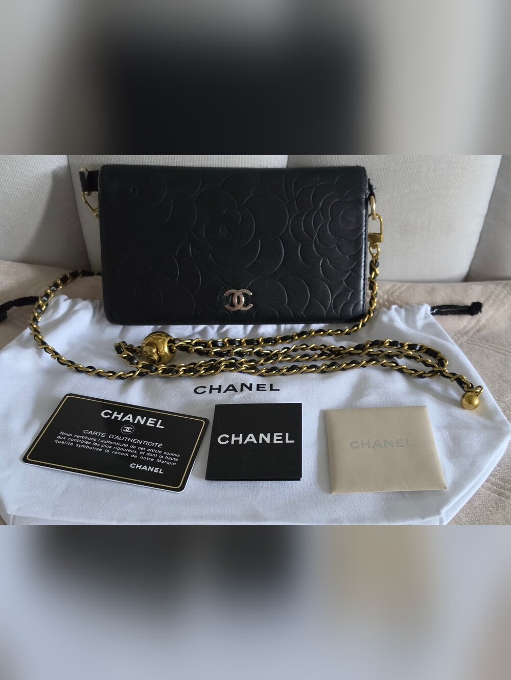 Authentic CHANEL Black Leather Wallet/Clutch - Picture 13 of 17